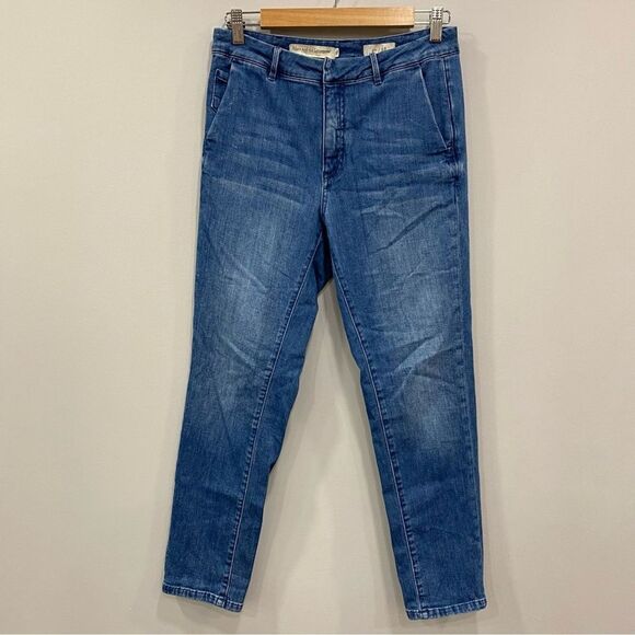 PILCRO & THE LETTERPRESS 28 Hyphen High Rise Slim Trouser Jeans Casual Boho Chic - Picture 1 of 16